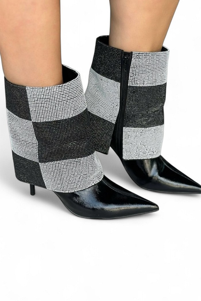 BRUNA - BOTA VERNIZ CANO MÉDIO CAPA PB PRETA