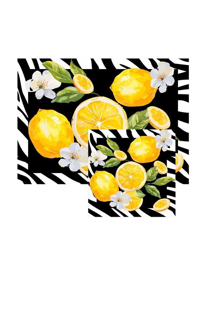 DUO PAREÔ + LENÇO LIMÃO SICILIANO COM ZEBRA