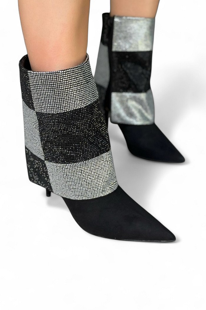 BRUNA - BOTA CAMURÇA CANO MÉDIO CAPA BRILHO PRETA