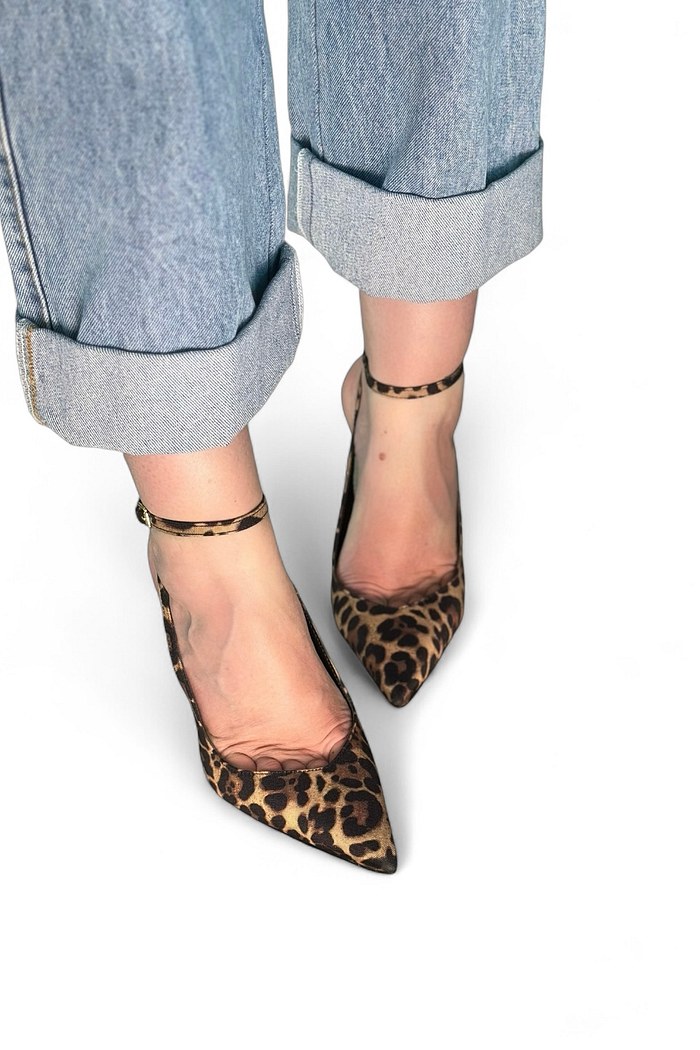 LEONA - SCARPIN SLINGBACK SALTO FINO ONÇA