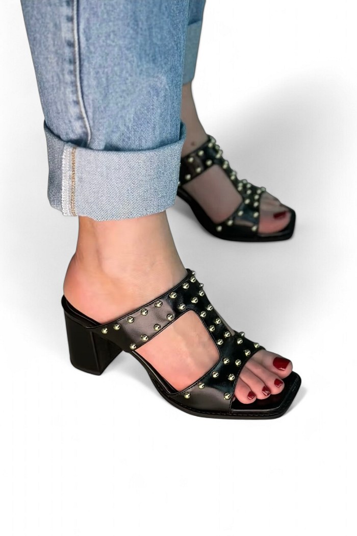 KIM - TAMANCO TACHAS SALTO BLOCO PRETO