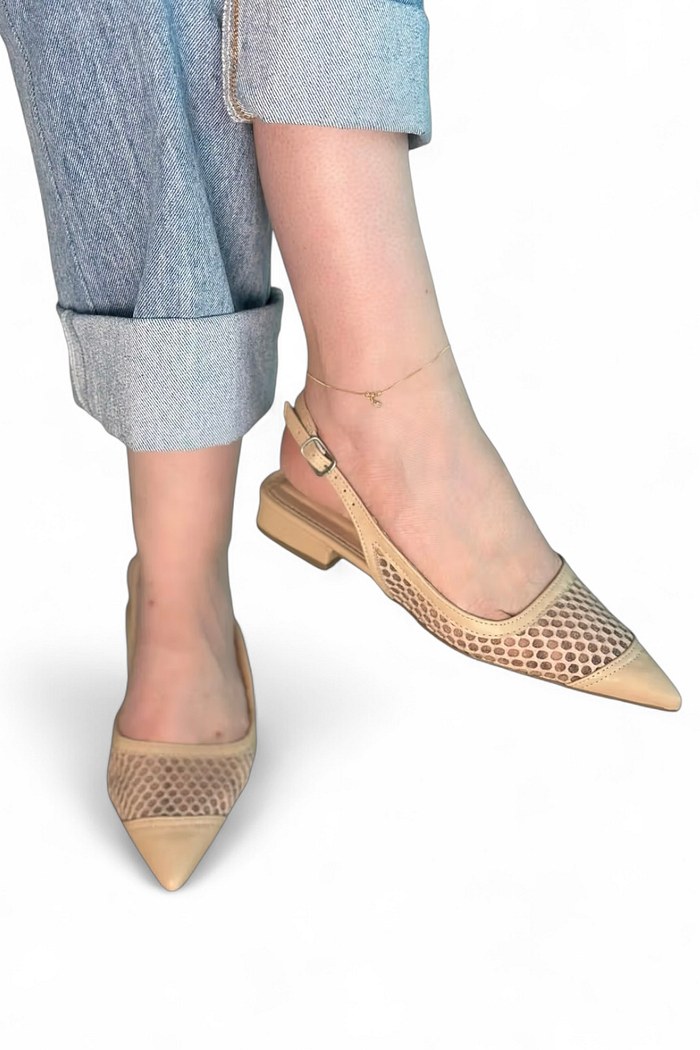 SILVIA - SAPATILHA TELA NUDE