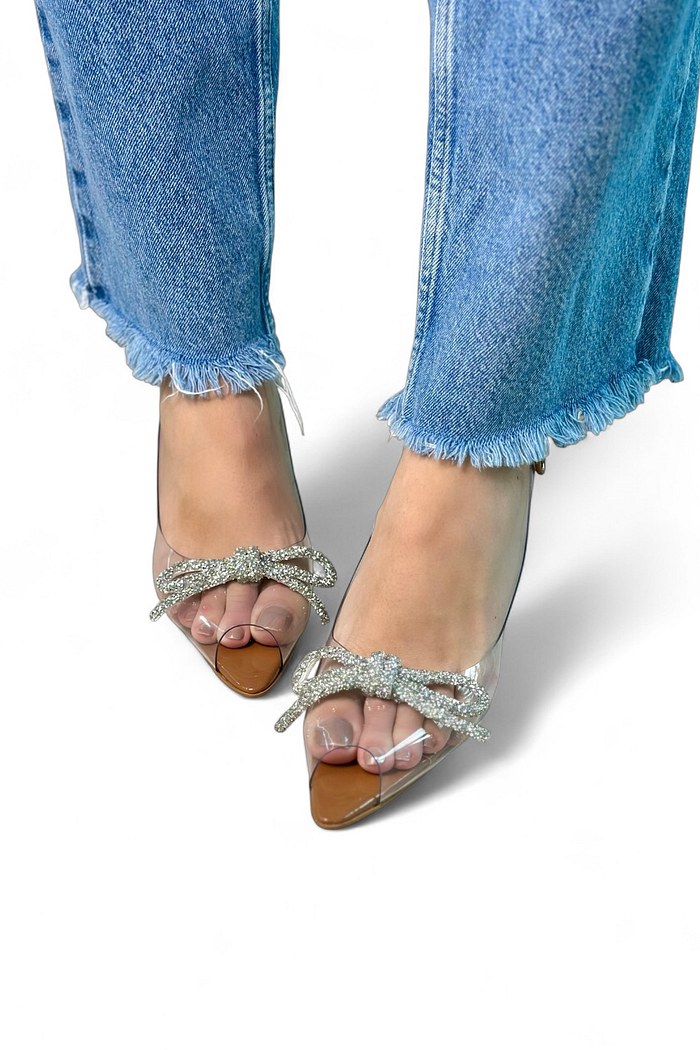 AGATHA - SANDÁLIA SILICONE LAÇO CARAMELO SALTO 6 CM