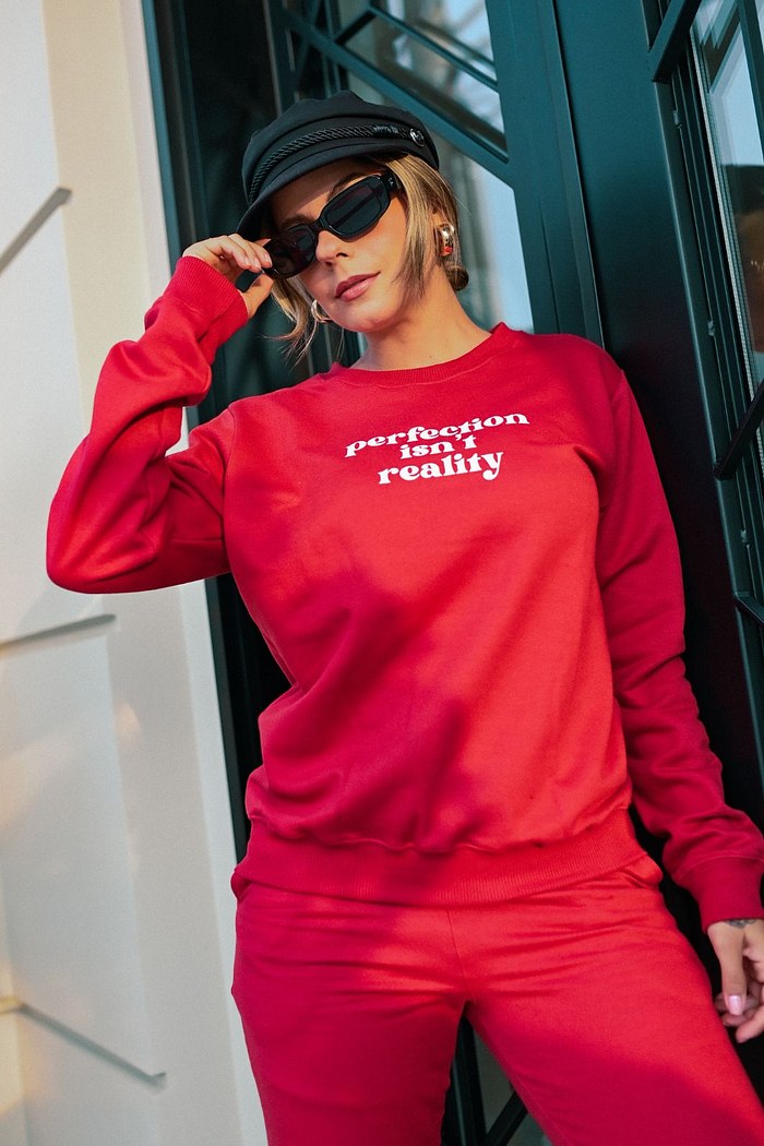 CASACO MOLETOM - TOMATE