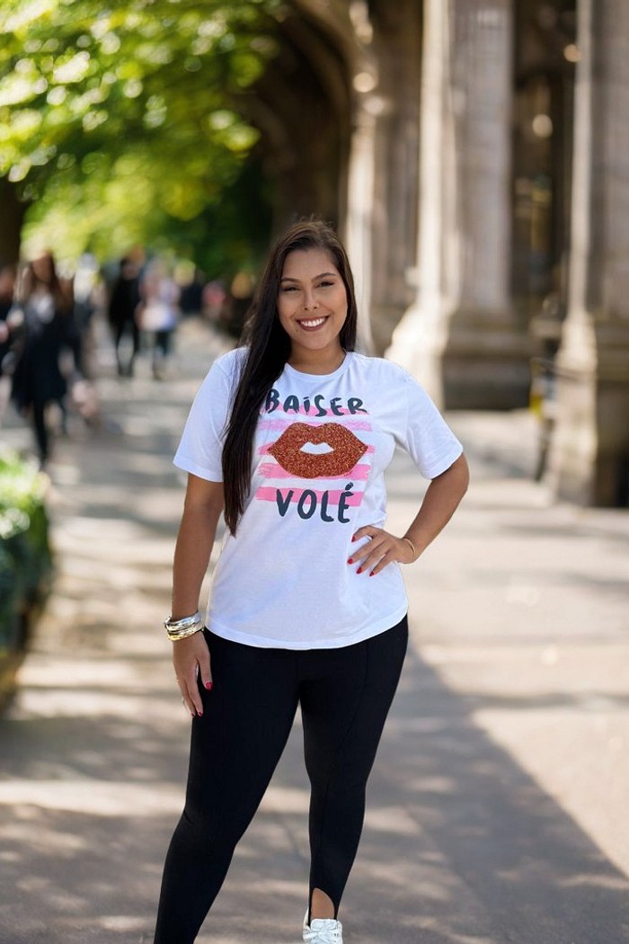 T-SHIRT BAISER VOLÉ - BRANCO