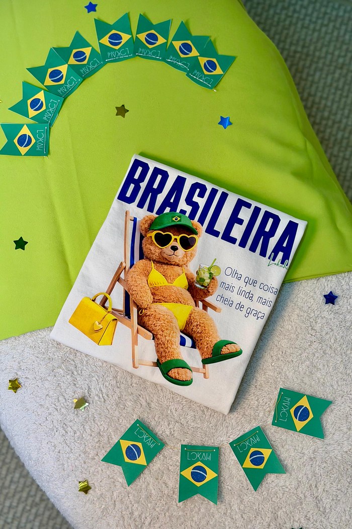 T-SHIRT OVERSIZED BRASILEIRA -  OFF WHITE