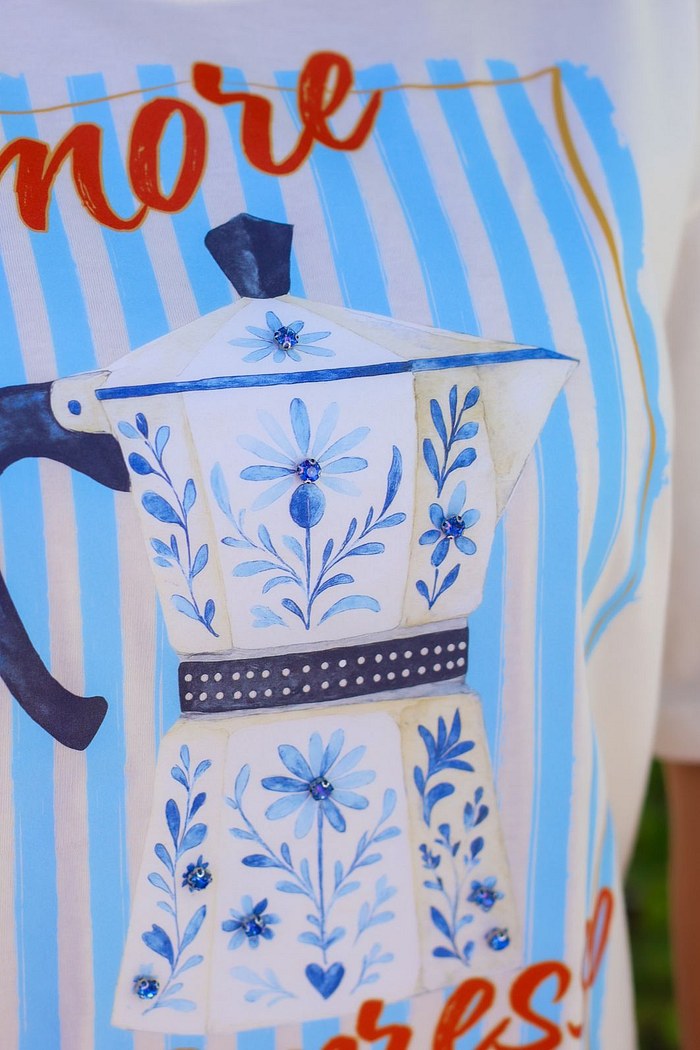 T-SHIRT OVERSIZED AMORE ESPRESSO - OFF WHITE