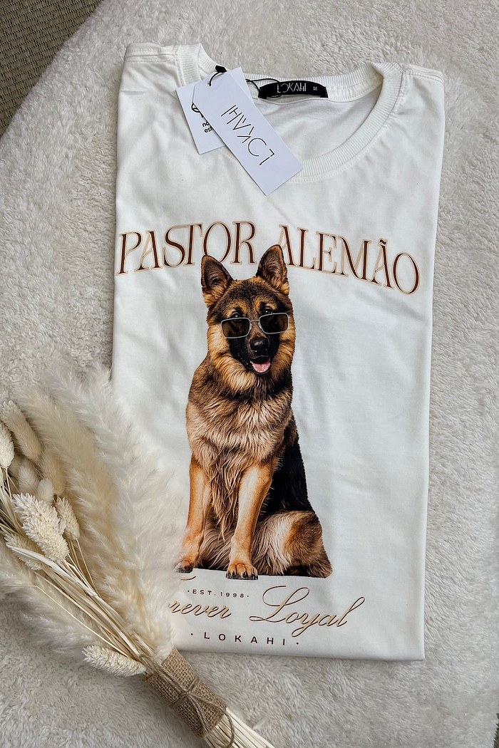 T-SHIRT PASTOR ALEMÃO - OFF WHITE