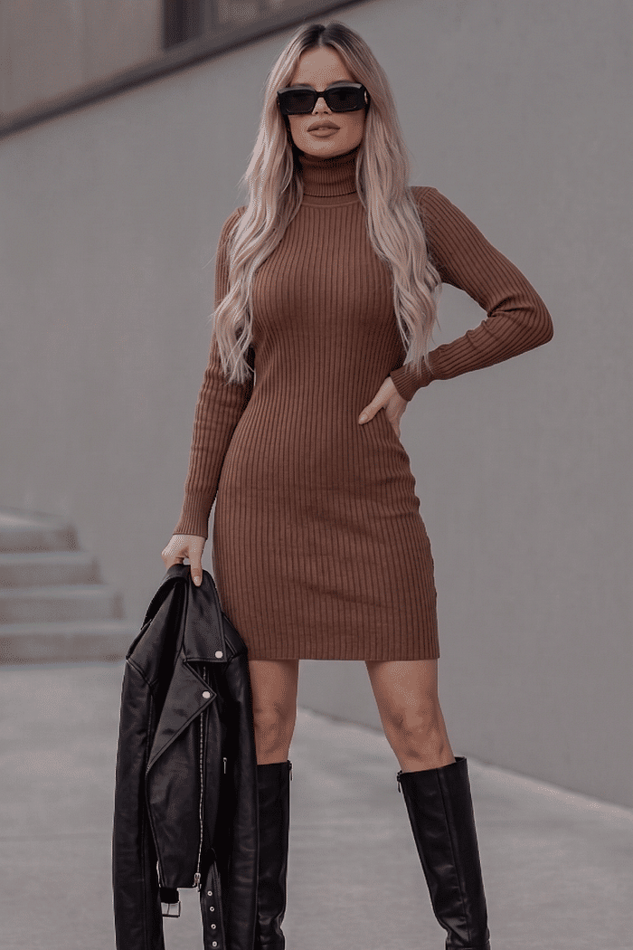 VESTIDO MIDI MANGA LONGA - CACAU