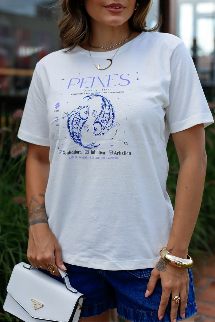 T-SHIRT PEIXES - OFF WHITE