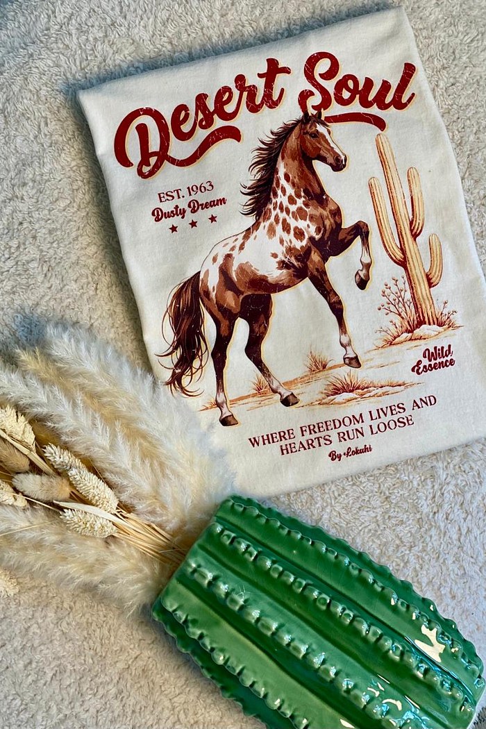 T- SHIRT DESERT SOUL - MANTEIGA