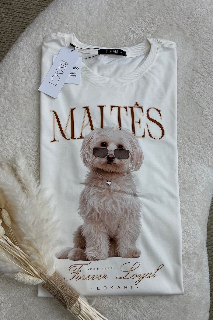 T-SHIRT MALTÊS - OFF WHITE
