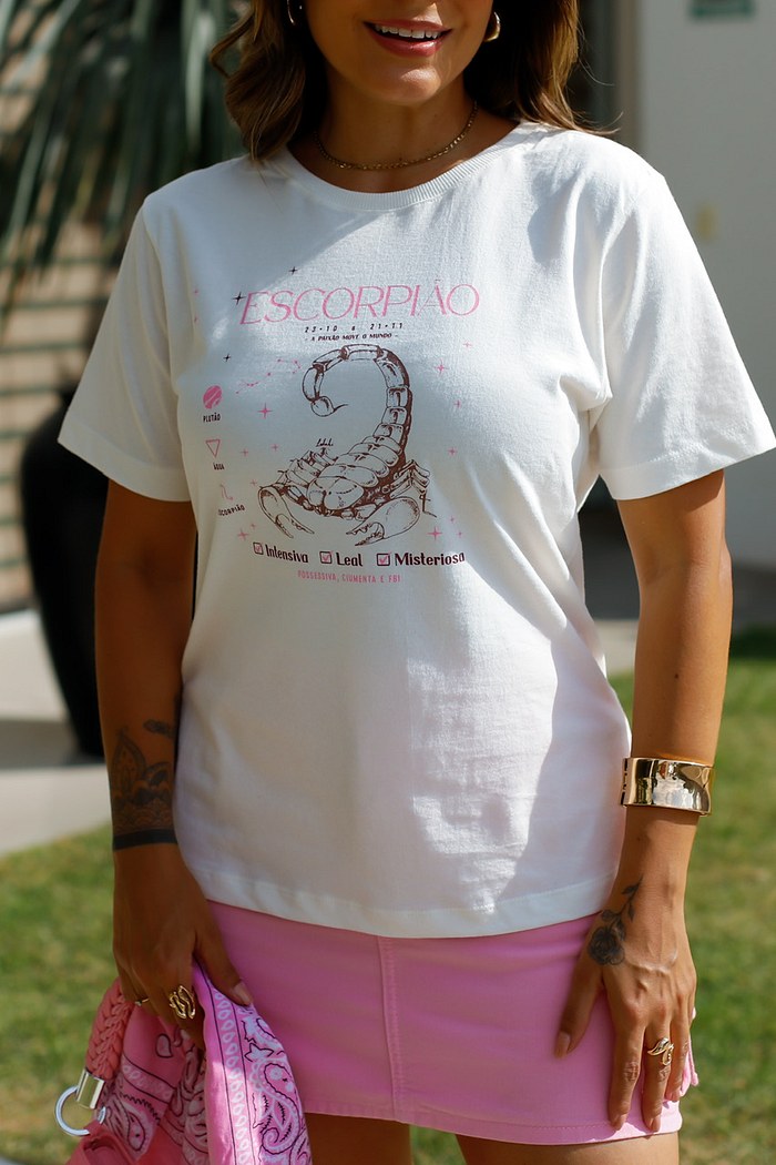 T-SHIRT ESCORPIÃO - OFF WHITE