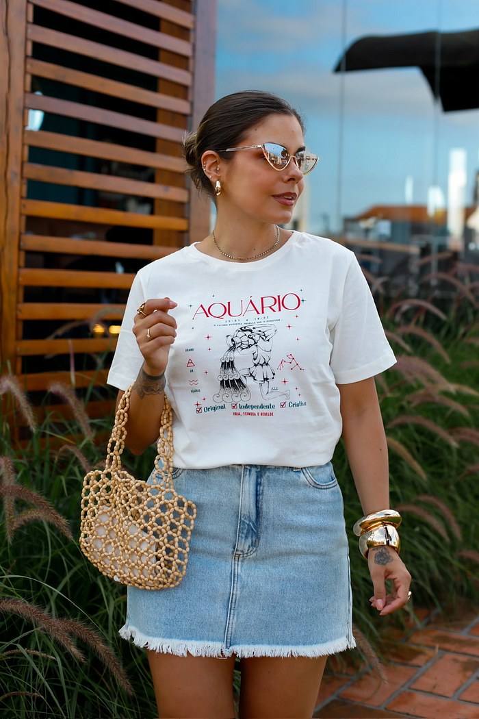 T-SHIRT AQUÁRIO - OFF WHITE