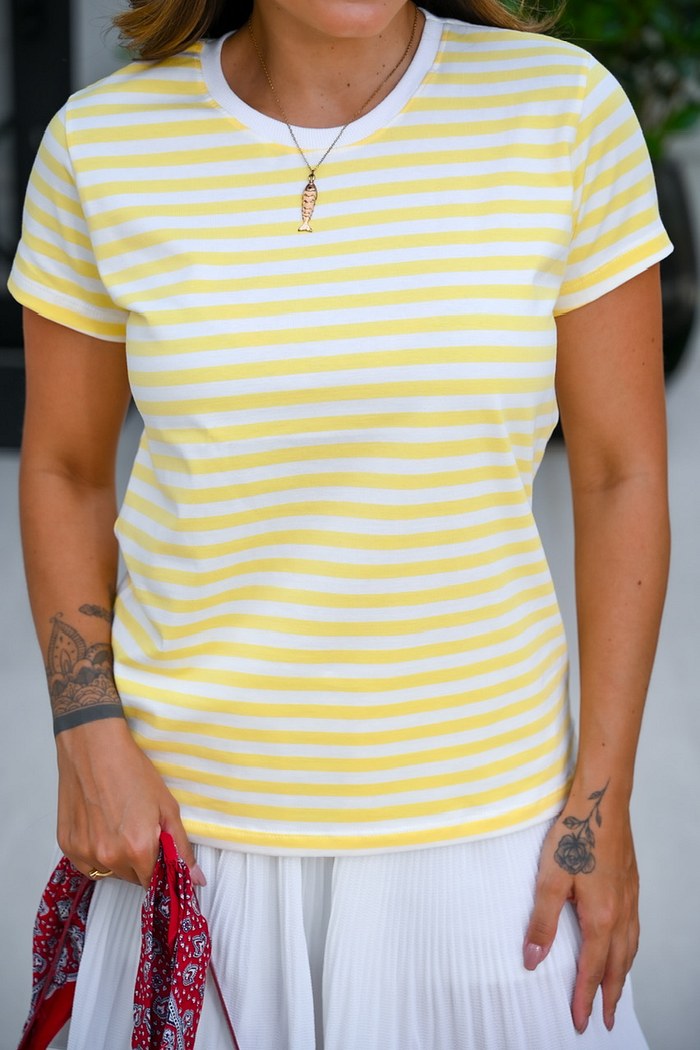 BLUSA LISTRADA - AMARELO