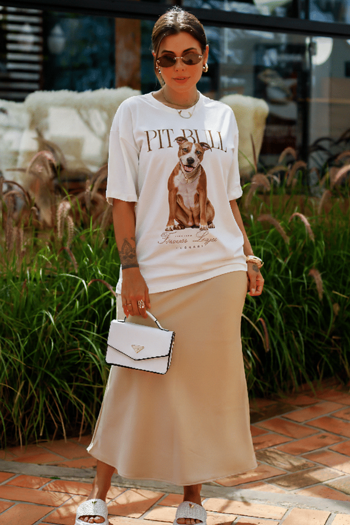 T-SHIRT PIT BULL - OFF WHITE