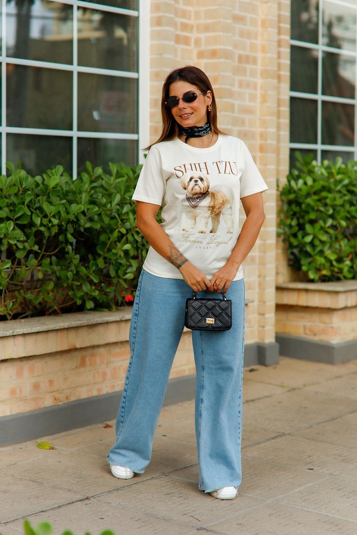 T-SHIRT SHIH TZU - OFF WHITE
