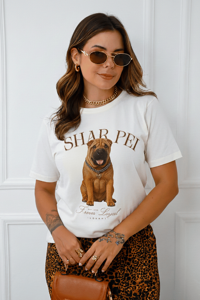 T-SHIRT SHAR PEI - OFF WHITE