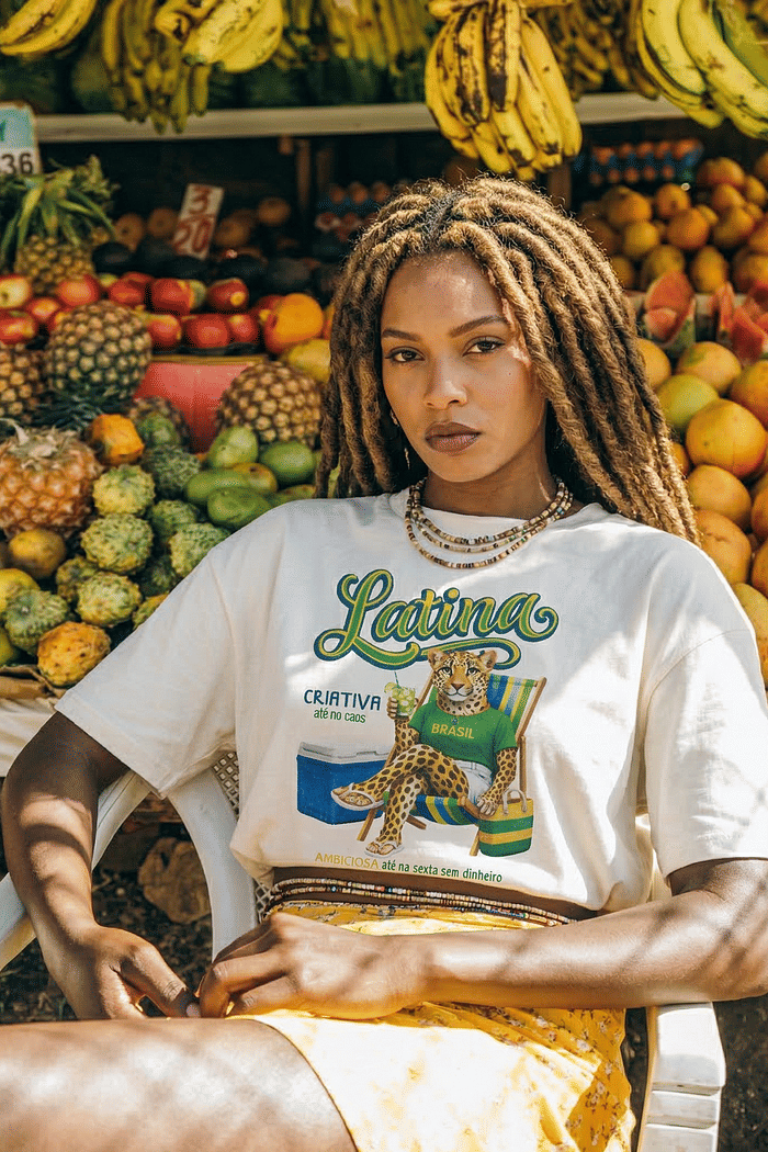 T-SHIRT OVERSIZED LATINA -  OFF-WHITE