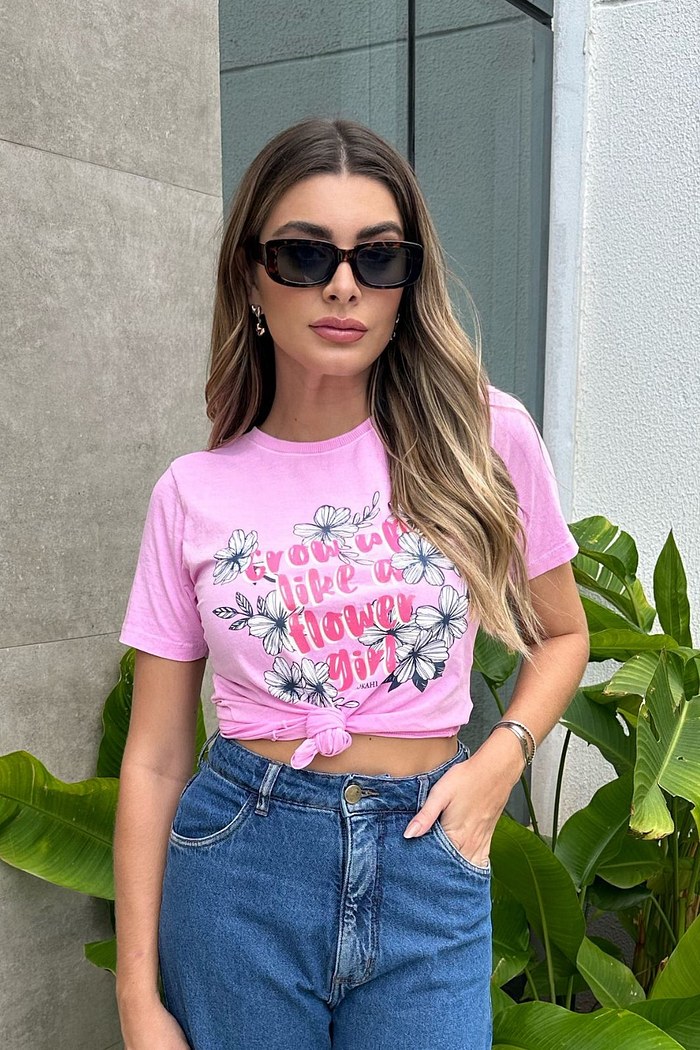 T-SHIRT ESTONADA FLOWER GIRL - PRISM PINK