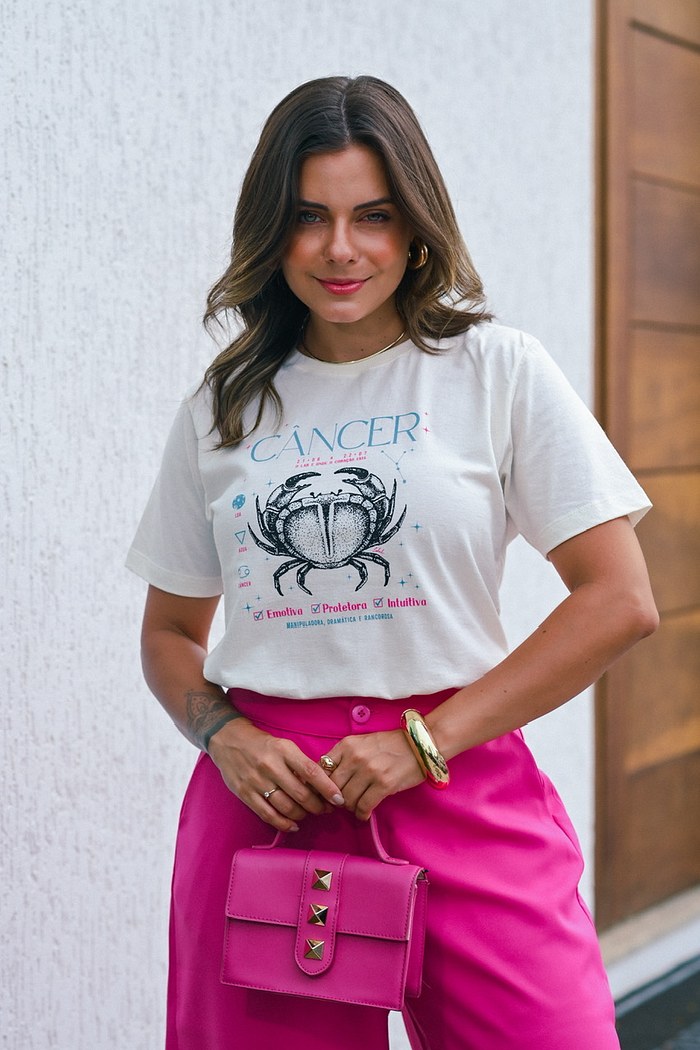 T-SHIRT CÂNCER - OFF WHITE