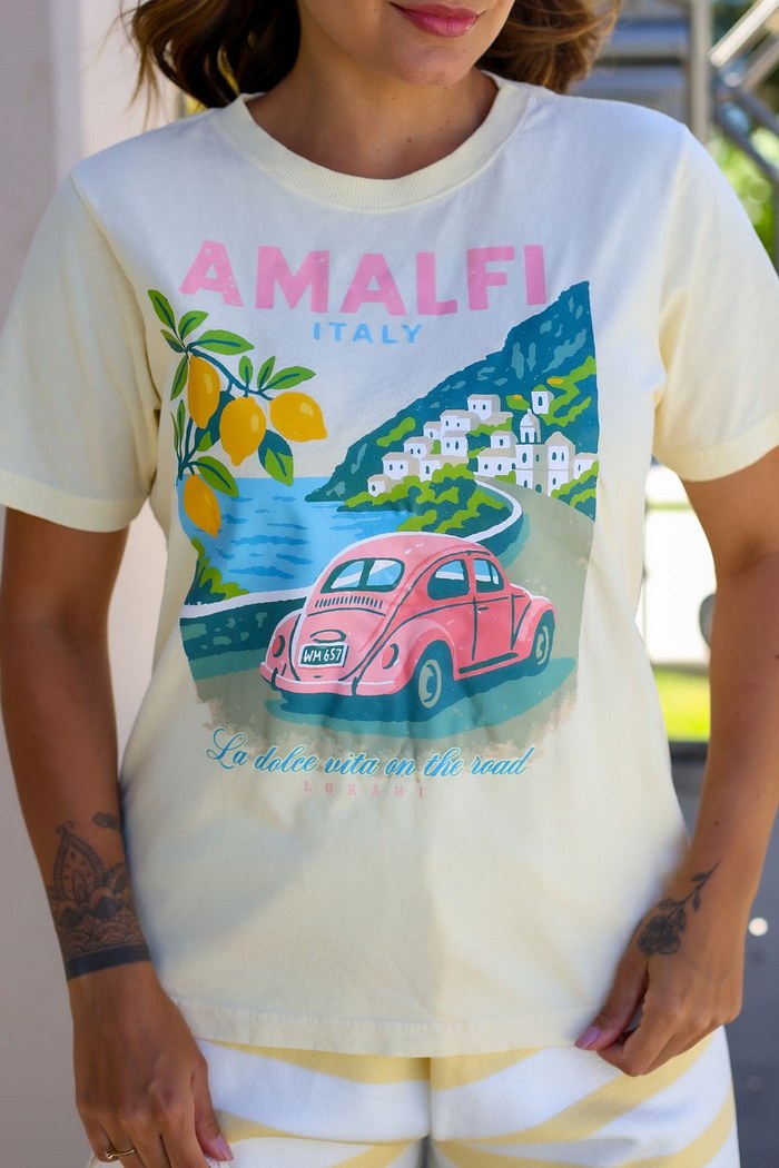 T-SHIRT ESTONADA AMALFI - AMARELO