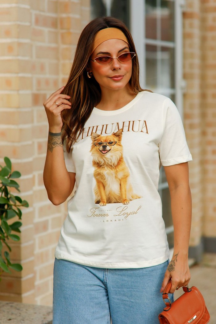 T-SHIRT CHIHUAHUA - OFF WHITE