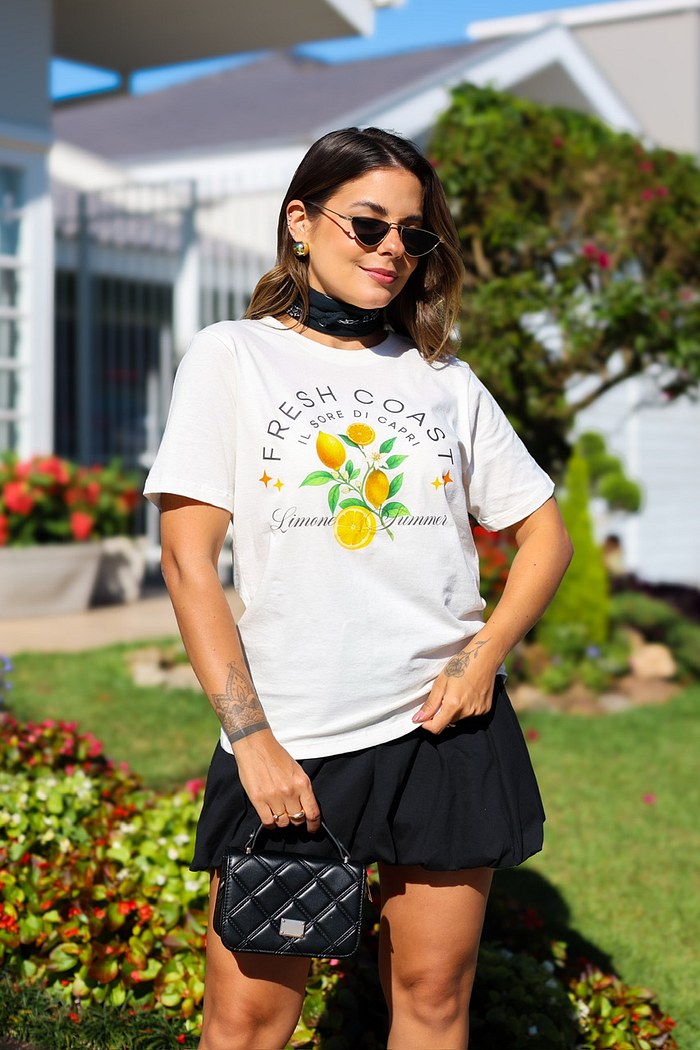 T-SHIRT LIMONE SUMMER - OFF WHITE