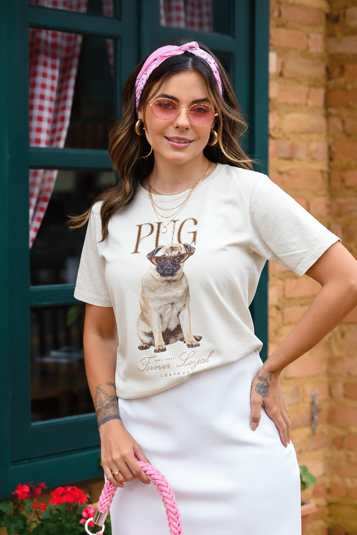 T-SHIRT PUG - OFF WHITE