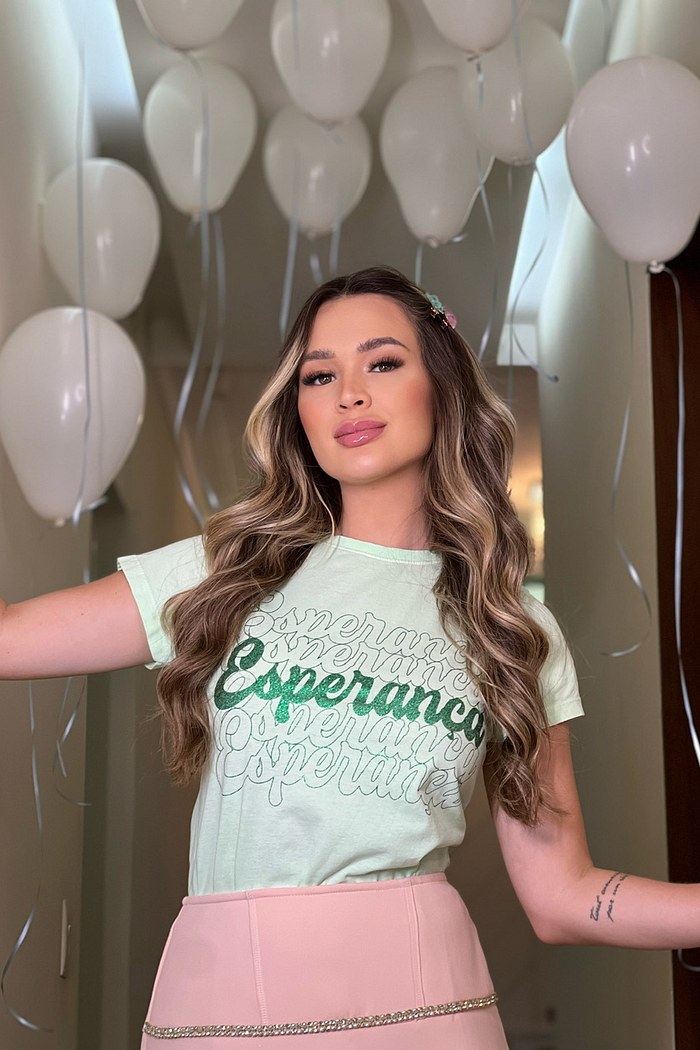 T-SHIRT ESTONADA ESPERANÇA - VERDE CLARO