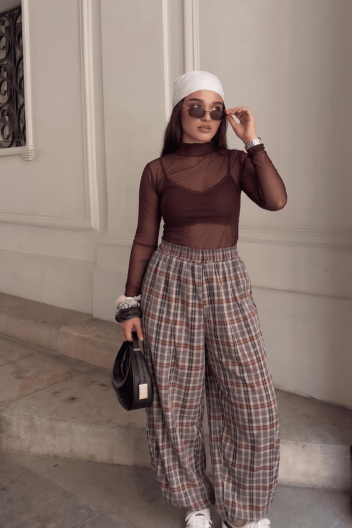 CALÇA ALADIM XADREZ - CEDRO E PETRÓLEO