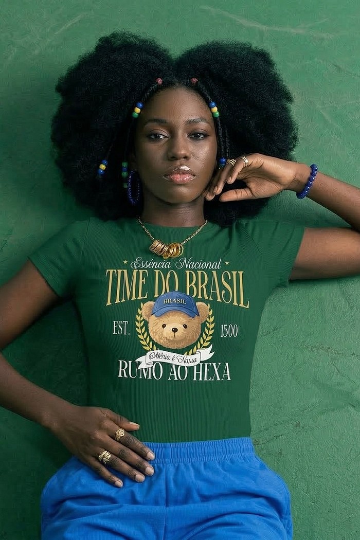 T-SHIRT OVERSIZED ESTONADA TIME DO BRASIL - VERDE