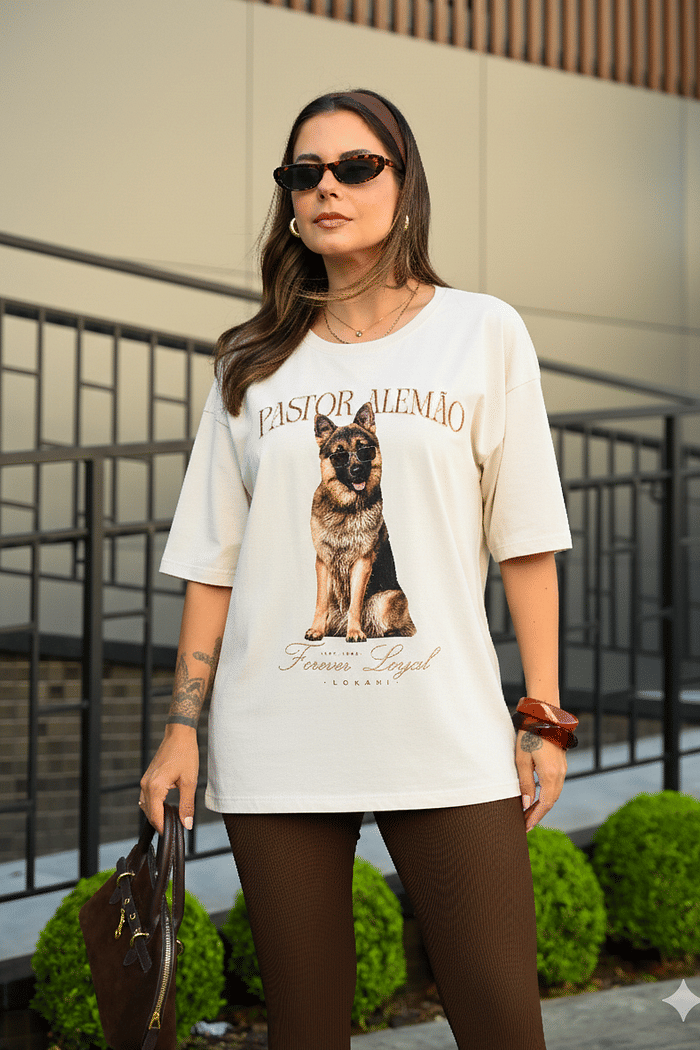 T-SHIRT PASTOR ALEMÃO - OFF WHITE