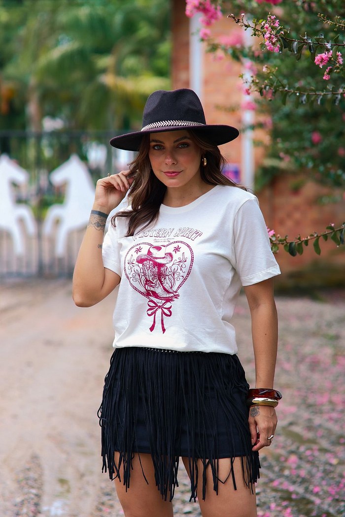 T-SHIRT WESTERN SPIRIT - OFF WHITE