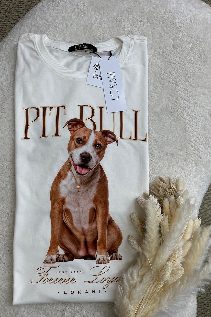 T-SHIRT PIT BULL - OFF WHITE