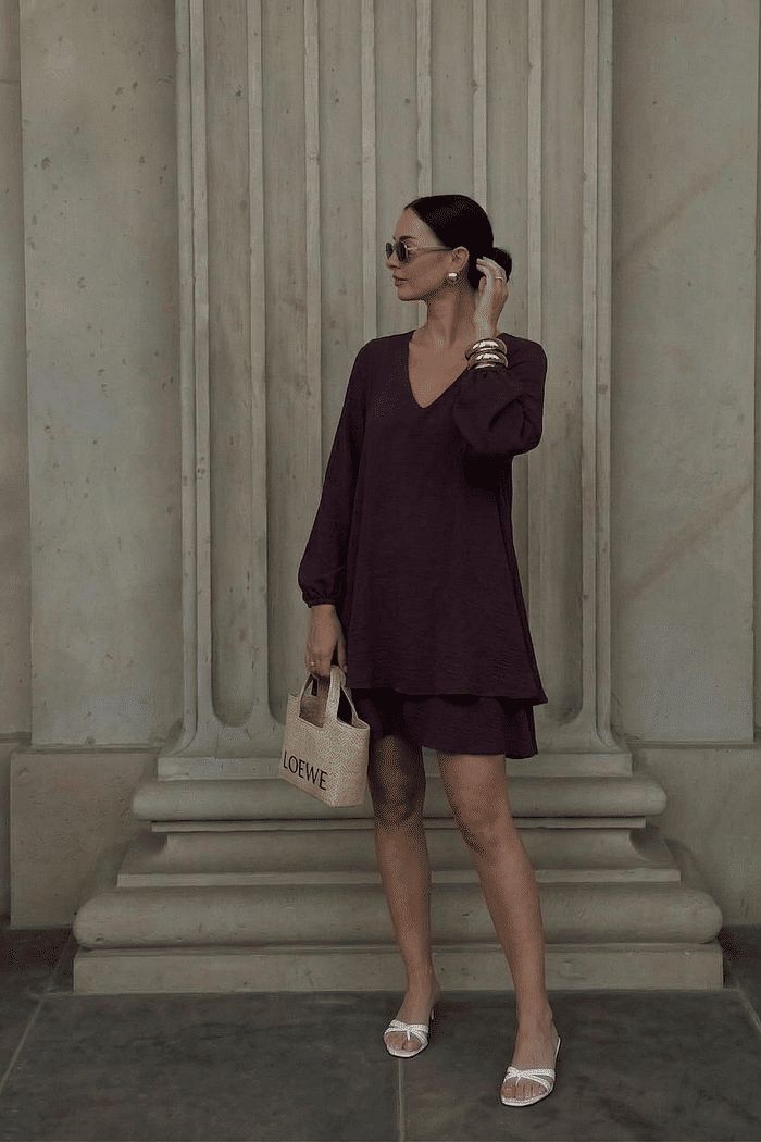 VESTIDO DUPLO MANGA LONGA - FIGO