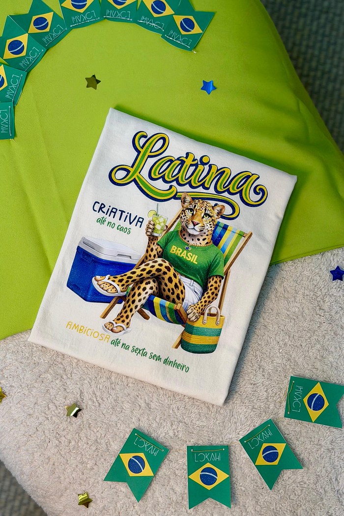 T-SHIRT OVERSIZED LATINA -  OFF-WHITE