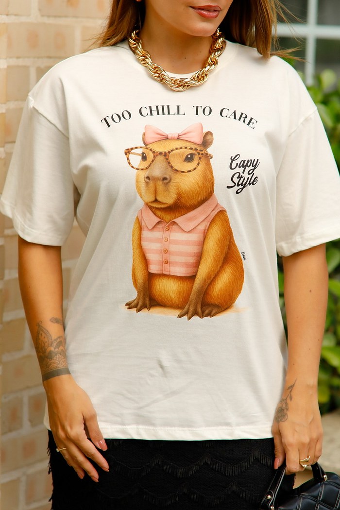 T-SHIRT OVERSIZED CAPY STYLE - OFF WHITE