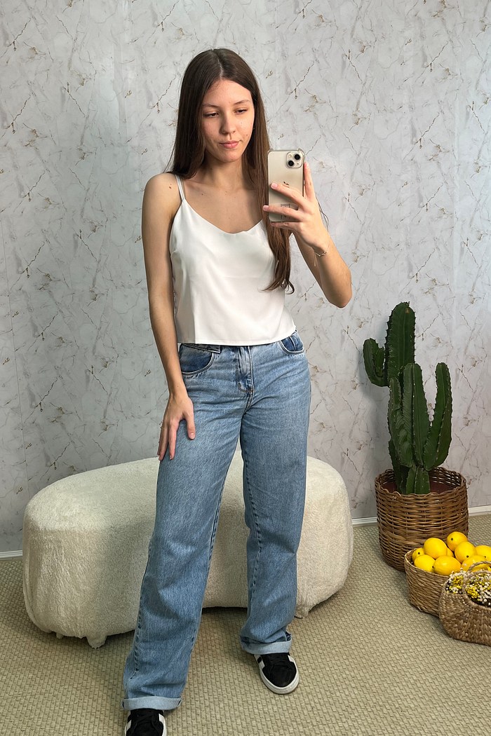 CROPPED DE ALCINHA - OFF WHITE