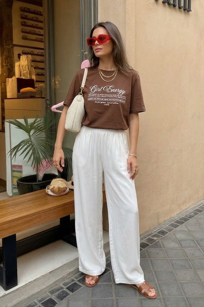 CALÇA PANTALONA ANA - BRANCA