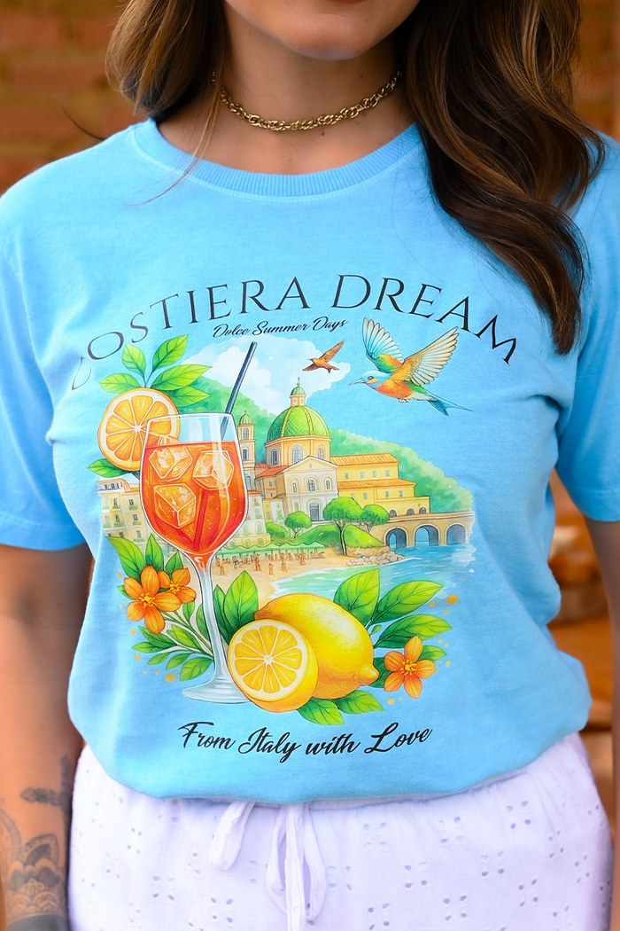 T-SHIRT ESTONADA COSTIERA DREAM - AZUL