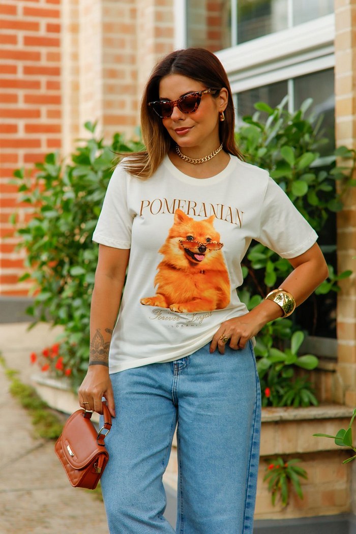 T-SHIRT POMERANIAN - OFF WHITE