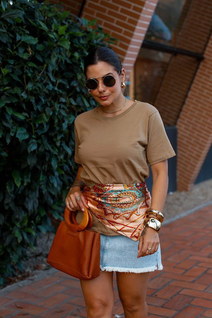 T-SHIRT LISA COTTON - MARROM