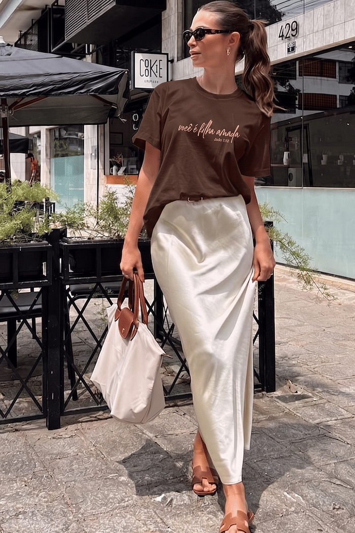 T-SHIRT FILHA AMADA - MARROM