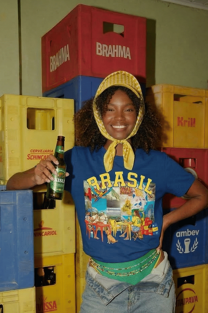 T-SHIRT OVERSIZED ESTONADA BRASILCORE -  AZUL