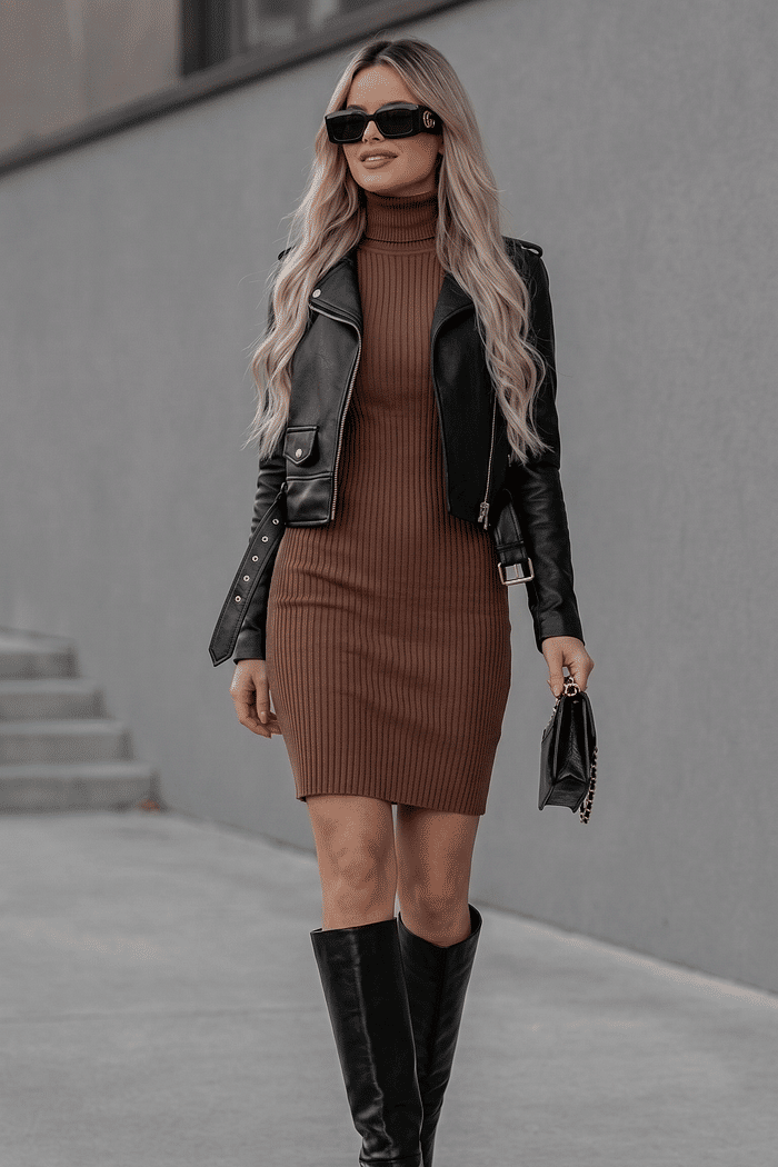 VESTIDO MIDI MANGA LONGA - CACAU