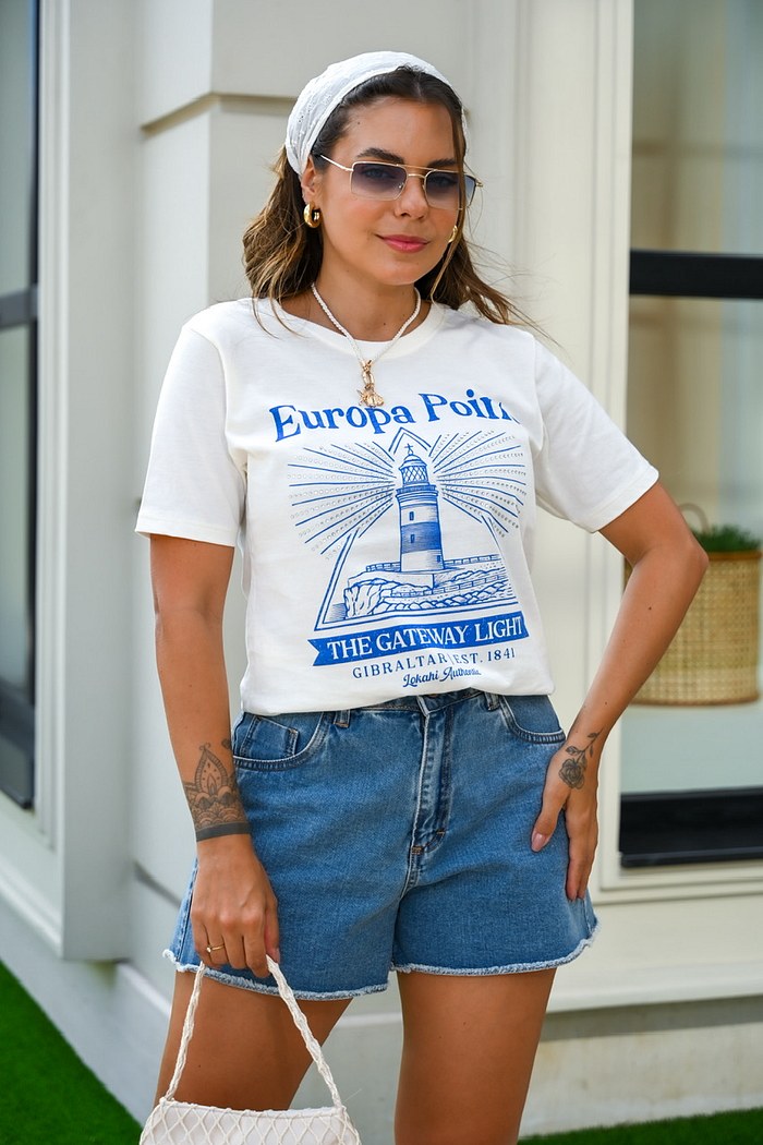 T-SHIRT EUROPA POINT - OFF WHITE