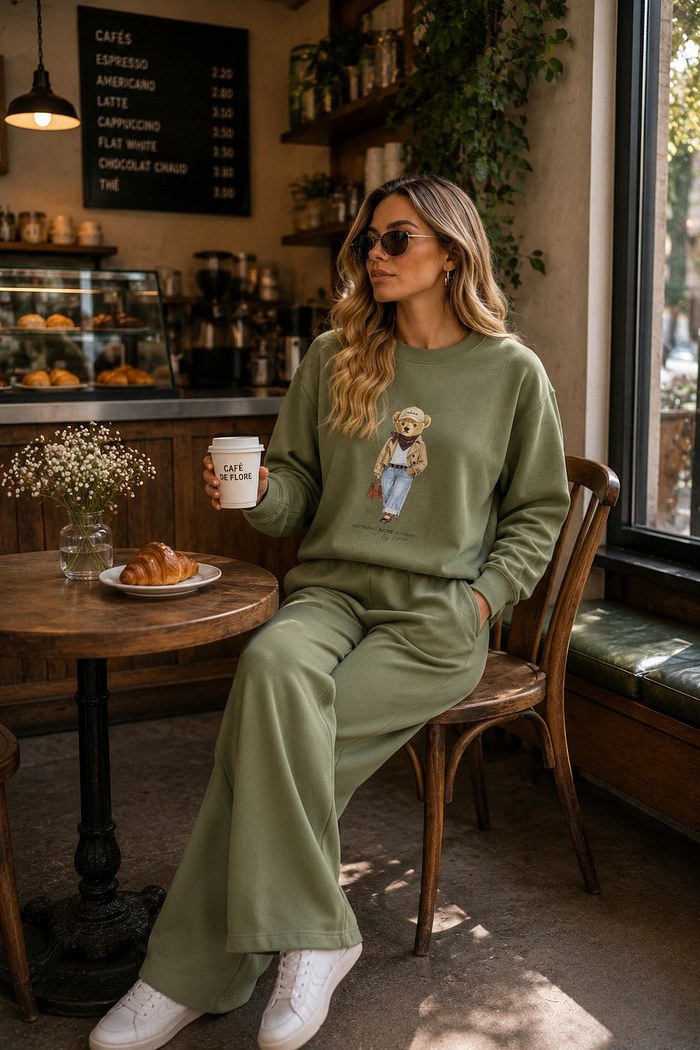 CONJUNTON MOLETOM  ICONIC - VERDE PISTACHE