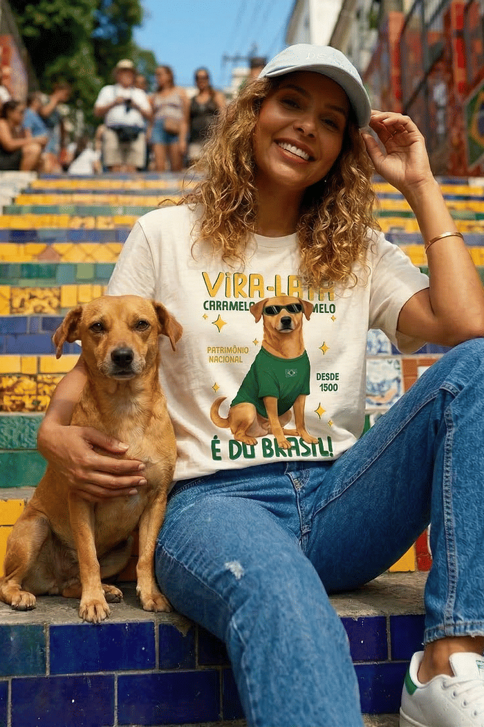 T-SHIRT OVERSIZED É DO BRASIL - OFF WHITE