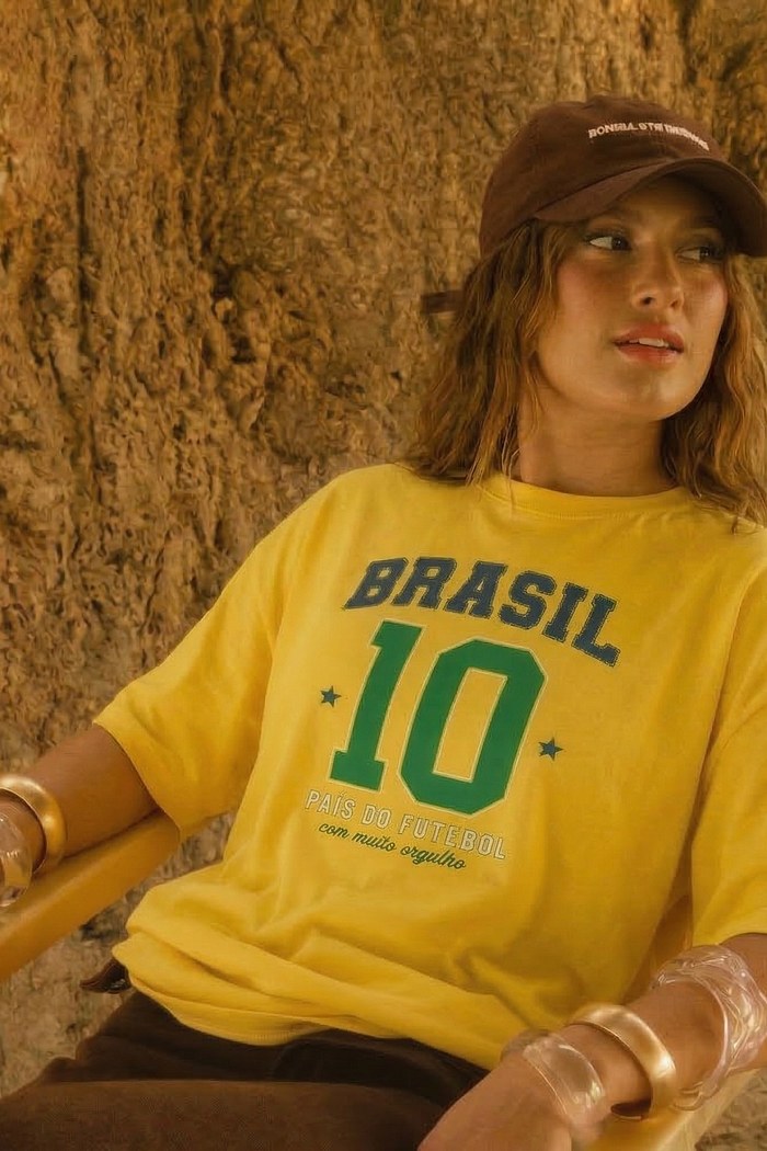 T-SHIRT ESTONADA Nº10 - AMARELA